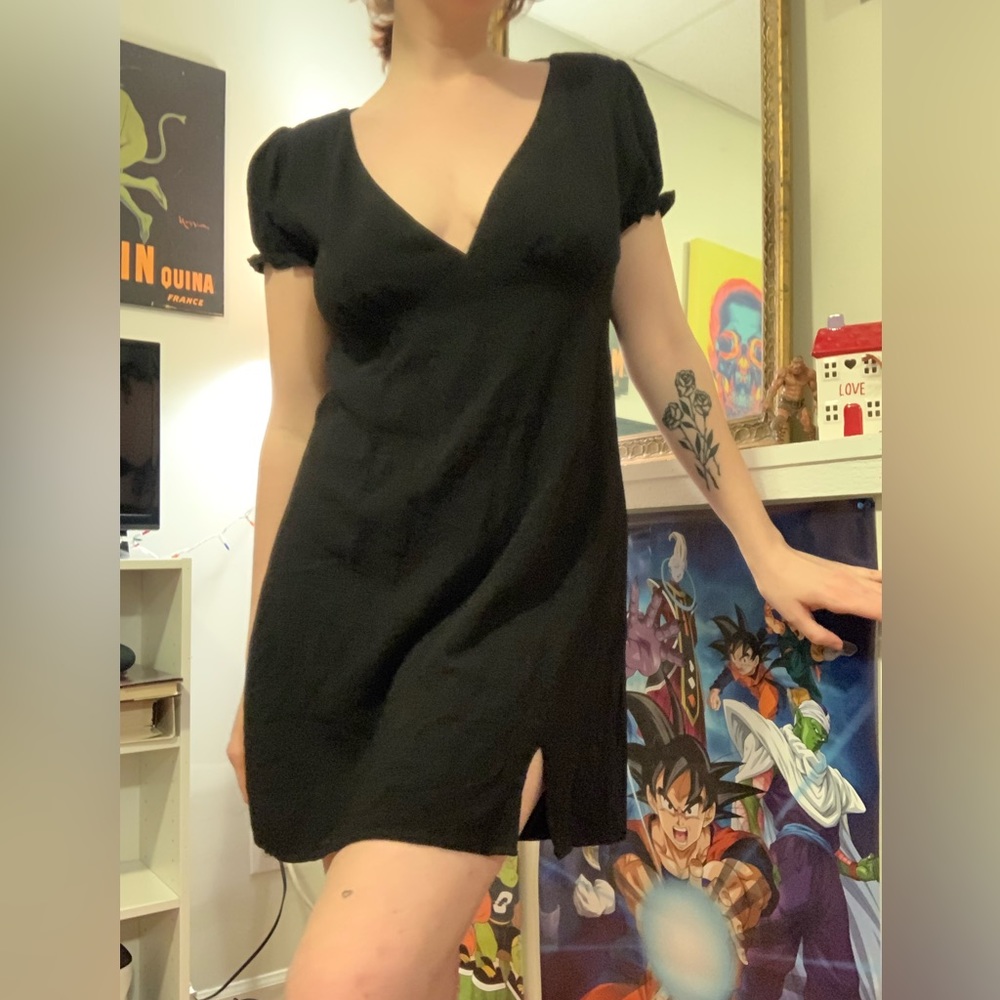 Princess Polly Backless Black Mini Dress Size 12